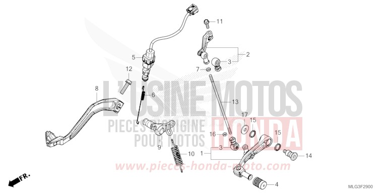 PEDAL von Africa Twin DCT GRAND PRIX RED (R380B) von 2022